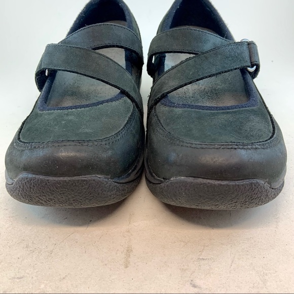 Dansko Black Kiki Nubuck Leather Z Strap Mary Jane Clogs, size 38 7.5 8 - Picture 3 of 11